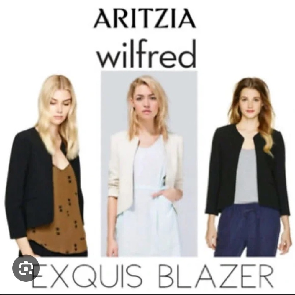 NWOT Aritzia Wildfred Black Exquis Crepe Blazer 2 - Picture 2 of 13